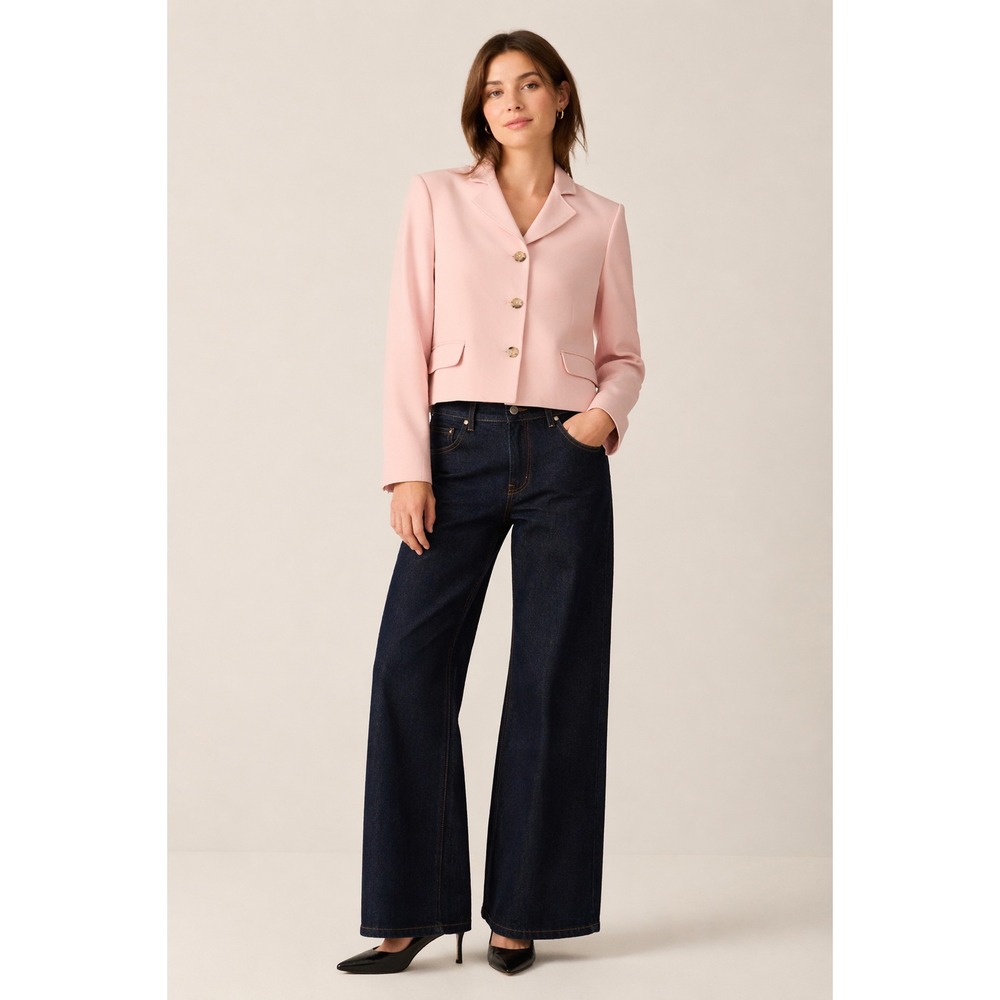 J.Crew Carreman Fabric Pink Three-Button Cropped Blazer Jacket CN786 Size 10 NEW